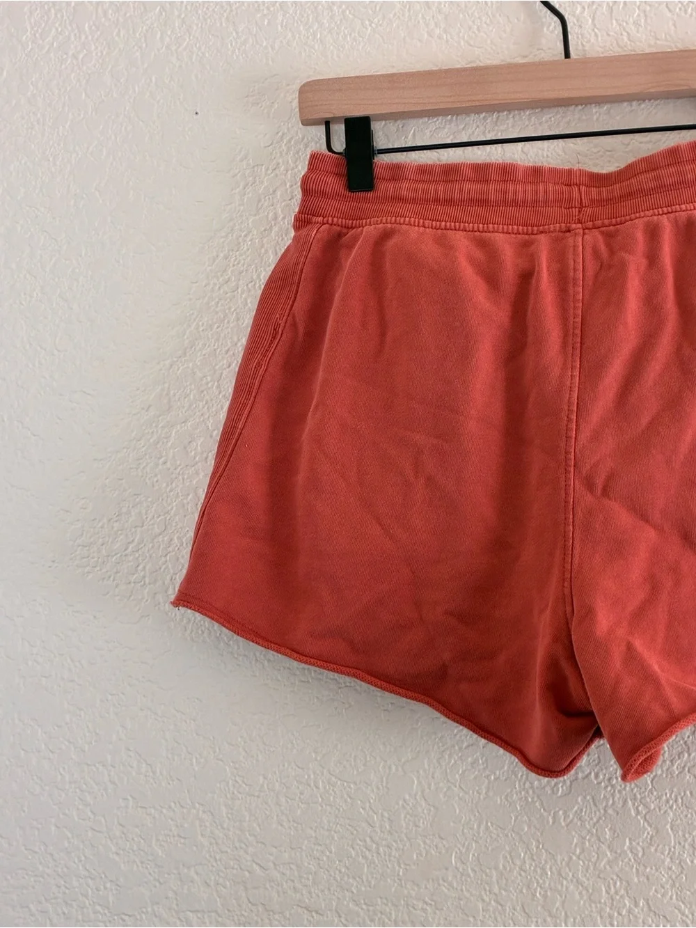 Zara | Washed effect jogging shorts cotton in russet brick orange size medium